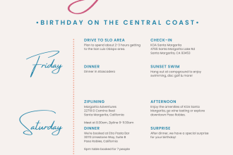 create a custom itinerary invite for your event