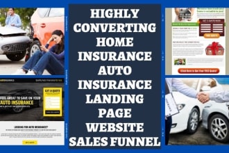 design converting car auto insurance landing page website home insurance website