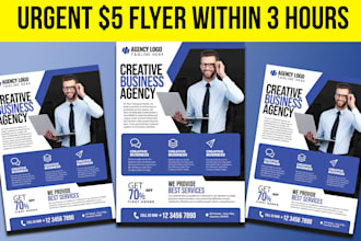 design your professional urgent flyer within 3 hours