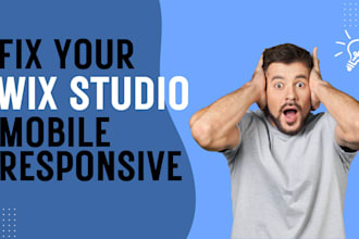 fix layout and mobile responsiveness issues in wix studio website, fix bugs