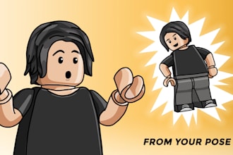 draw a custom minifigure illustration from your pose