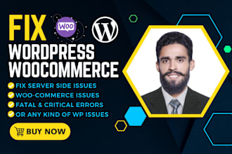 expertly fix wordpress and woocommerce issues,  errors and bugs