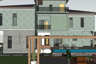 create your  sketchup model with 3d rendering