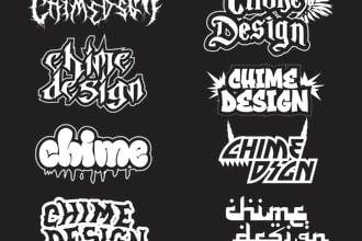 design custom streetwear logo y2k