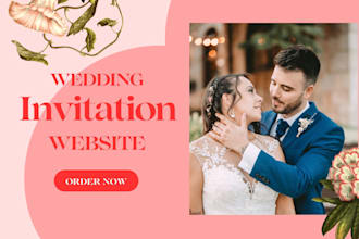 create wedding invitation, wedding party and planner website