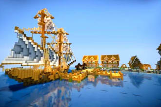 build any structures in any style you like in minecraft