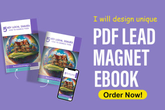 design unique PDF lead magnet, ebook, workbook