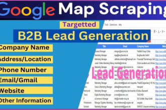 scrape google maps and collect b2b live leads for your business