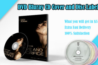 design professional dvd bluray cd cover and disc label