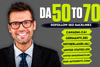 make da 50 to 70 canada candutch nl german de us uk SEO dofollow backlinks