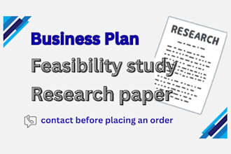 prepare feasibility study and business plan