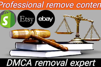 send takedown notice copyright to ebay, etsy, shopify under dmca
