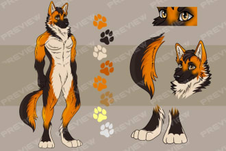make a reference sheet of your furry ocs