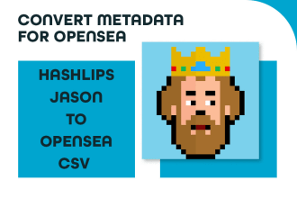 convert hashlips nft metadata json files to CSV format for opensea upload