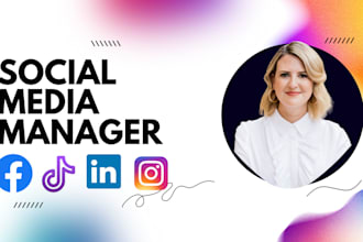 be your pro social media manager, design and schedule post
