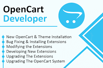 set up opencart with theme installation and custom modifications for your store