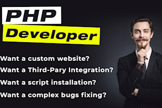 develop full stack custom web application as a PHP developer