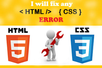 fix html css bootstrap and responsive website bugs or issues