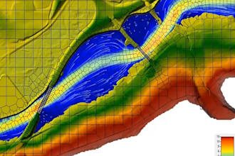 do any hydraulic and hydrologic study, 1d or 2d, hec ras, hms