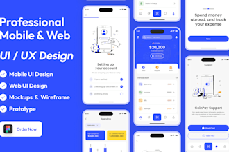 make UI UX design, wireframe design in figma
