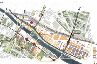 render architectural site plan, master plan, landscape plan