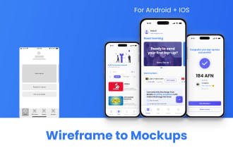 convert your mobile wireframes to well organized mockup UI with figma
