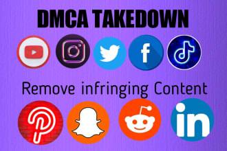 remove copyright content on facebook, instagram,google,reddit under dmca