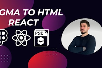 convert figma to HTML, PSD to HTML , PDF to HTML