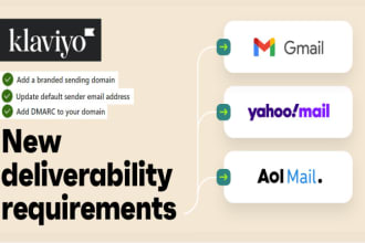setup branded sending domain, dmarc for klaviyo
