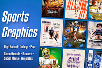 design sports gameday graphics, commitments, templates, etc