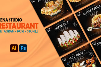 draw foodie posters restaurant marketing facebook instagram