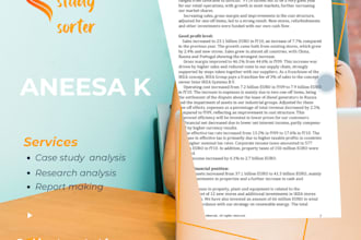 help you in research work and quality case study analysis