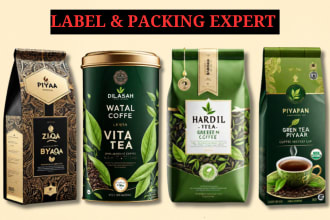 design unique label for coffee packing ,bag ,tea, sticker, pouch,cbd