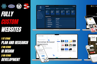 build full stack custom websites with react nodejs mongod express and wordpress