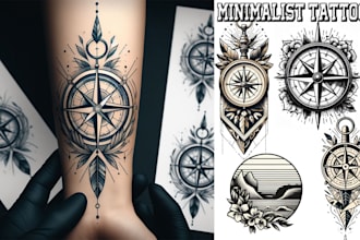 diseño tatuajes minimalistas únicos y personalizados