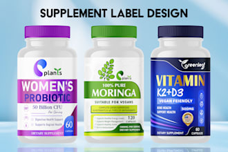 do product label and supplement label design
