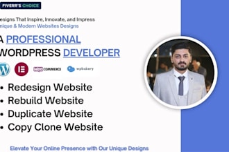 built website design, redesign wordpress business website development