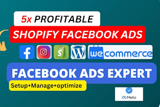 do powerful shopify facebook ads campaign, meta ads, fb advertising, marketing
