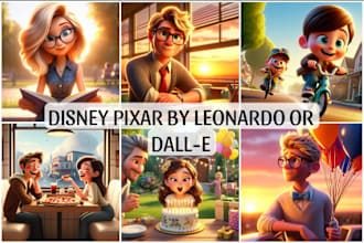 create disney pixar style, illustration, ai art, for your project using ai