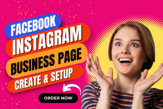 be best fb and insta business page setup, social media post design