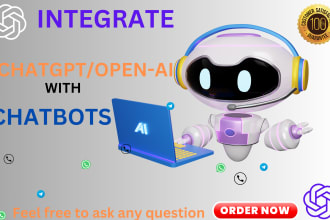 integrate openai or chatgpt to build ai chatbot for whatsapp and telegram