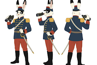 do custom character design and turnaround reference sheet
