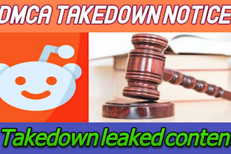 takedown remove report and delete reddit under dmca