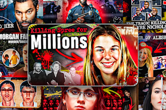 design professional true crime thumbnails