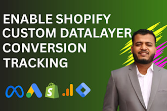 setup shopify custom pixel data layer, ga4 ecommerce server side tracking