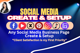 create, set up, manage all social media business accounts, channel USA UK india
