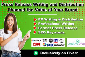 write and distribute a press release for media exposure