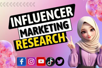 do influencer marketing research for instagram, youtube, tiktok, and facebook