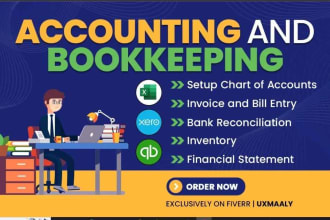do bookkeeping, bank reconciliation, and clean up