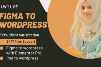 do wordpress website development using elementor or figma to wordpress
